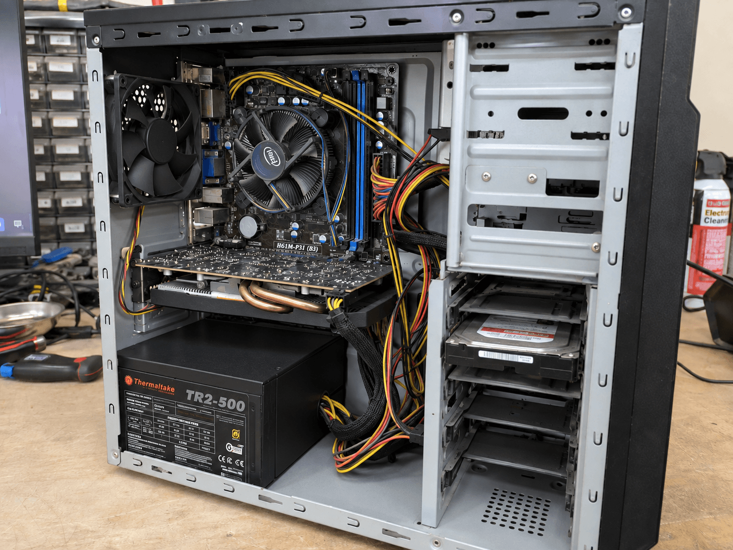 Desktop PC after cleaning and refresh work