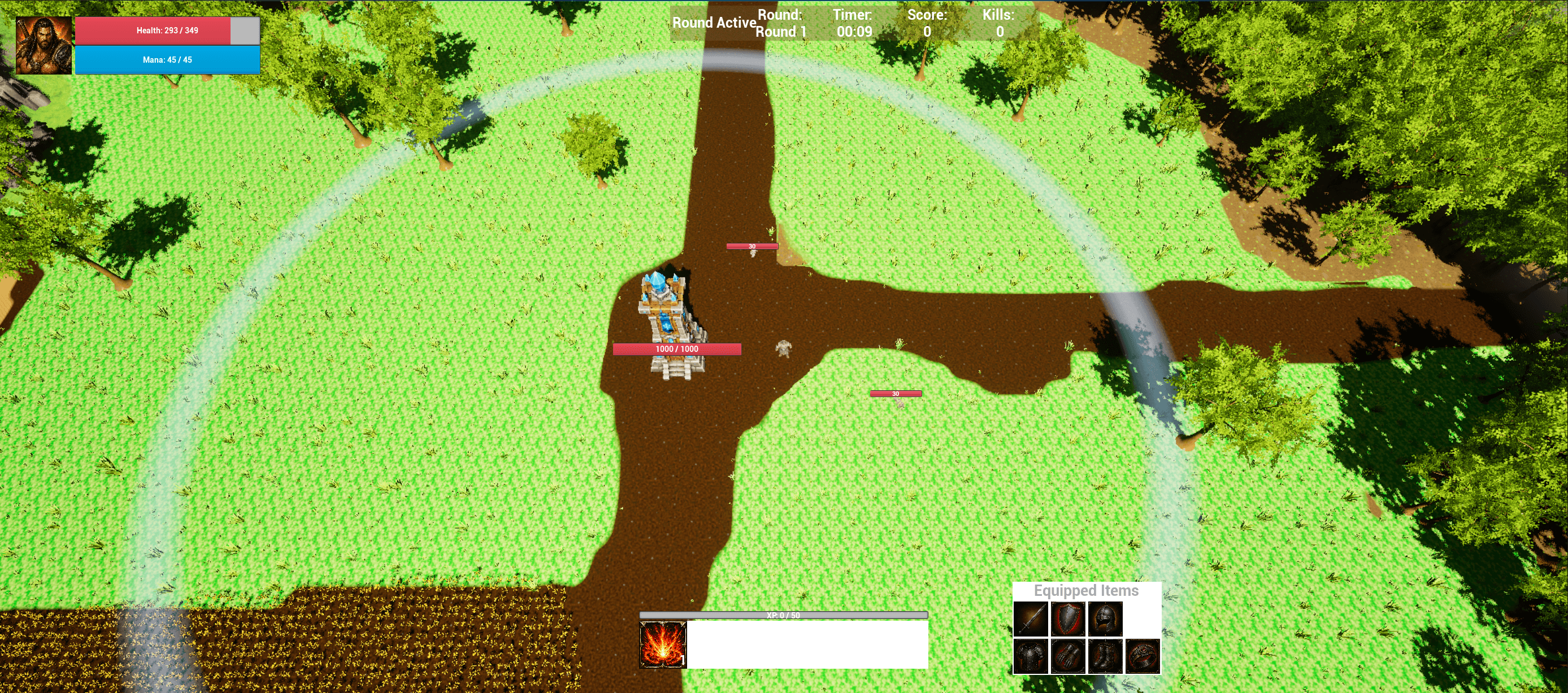 Lightward gameplay view